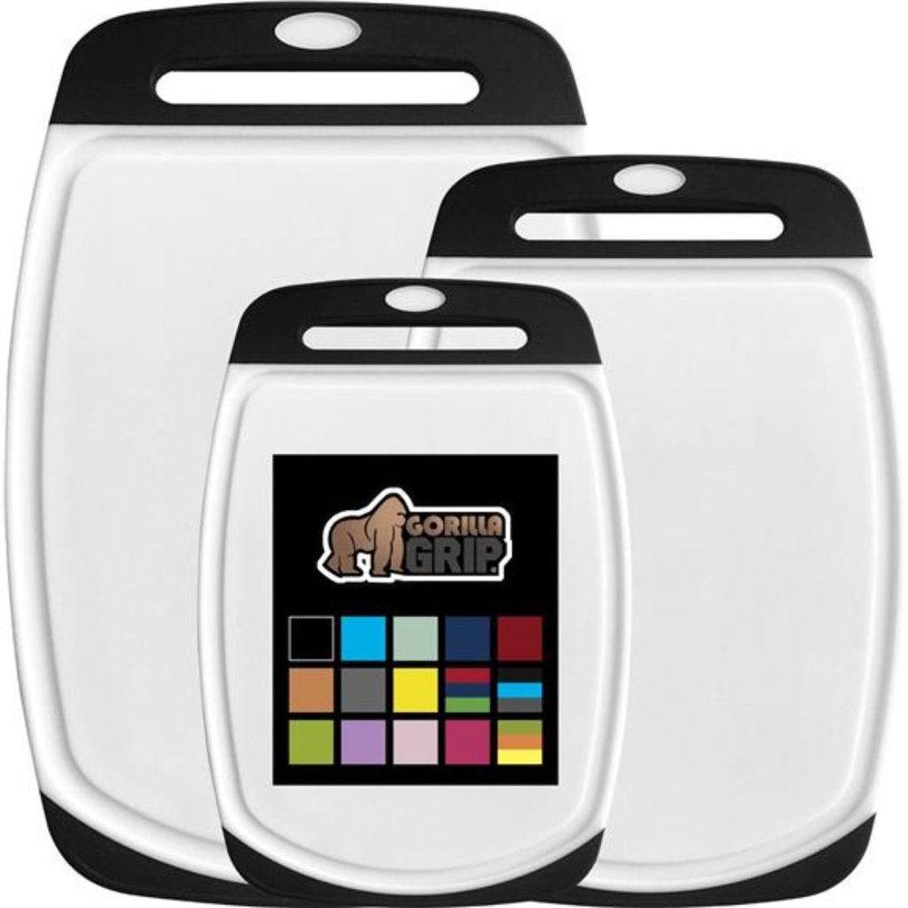 Durable Cutting Board Set of 3, Multiple Sizes, Reversible and Oversized